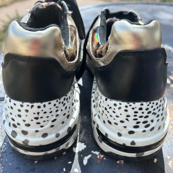 Steve Madden Leopard Print Platform Sneakers - Picture 4 of 8